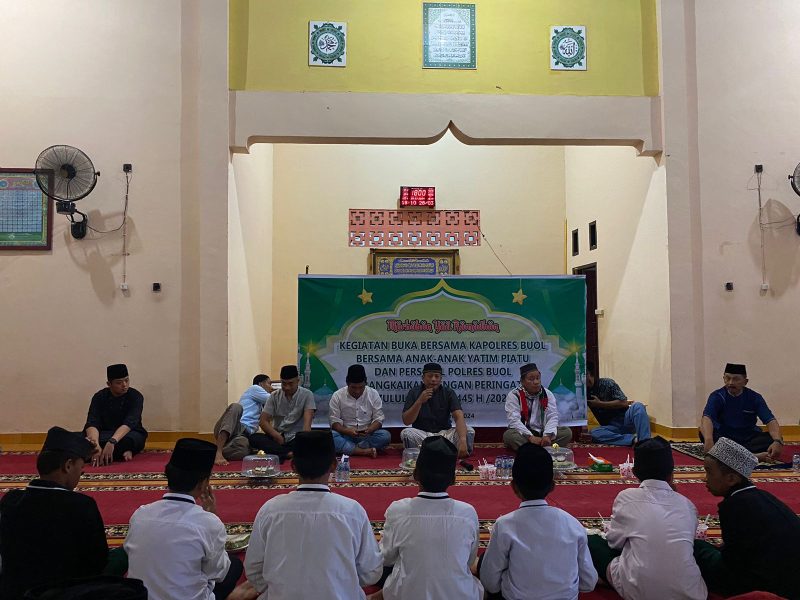 Berbagi Kebahagiaan, Kapolres Buol Gelar Buka Puasa Bersama Anak Yatim Ponpes Farid As Sholeh Negerilama