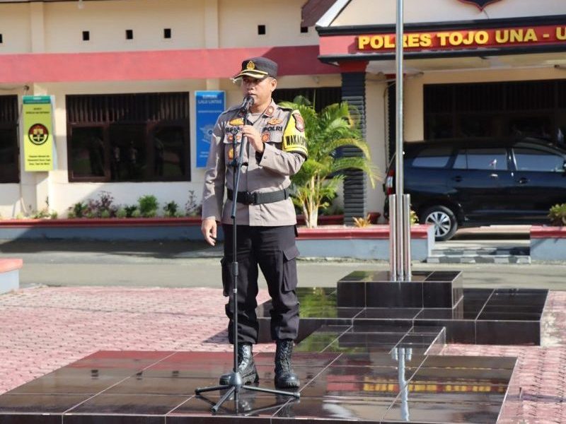 Wakapolres Touna Pimpin Apel Pagi Berikan Semangat dan Motivasi Kepada Personil