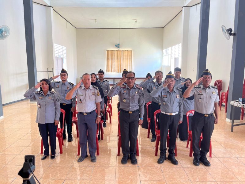 Lapas Ampana Ikuti Apel Pegawai dan Halal Bihalal Secara Virtual