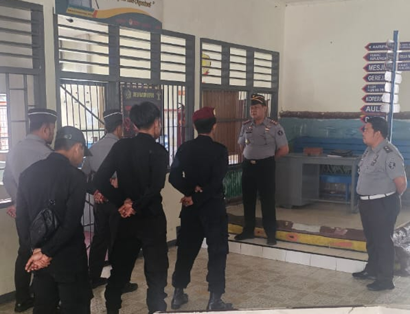 Kalapas Ampana Pimpin Apel Serah Terima Regu Pengamanan