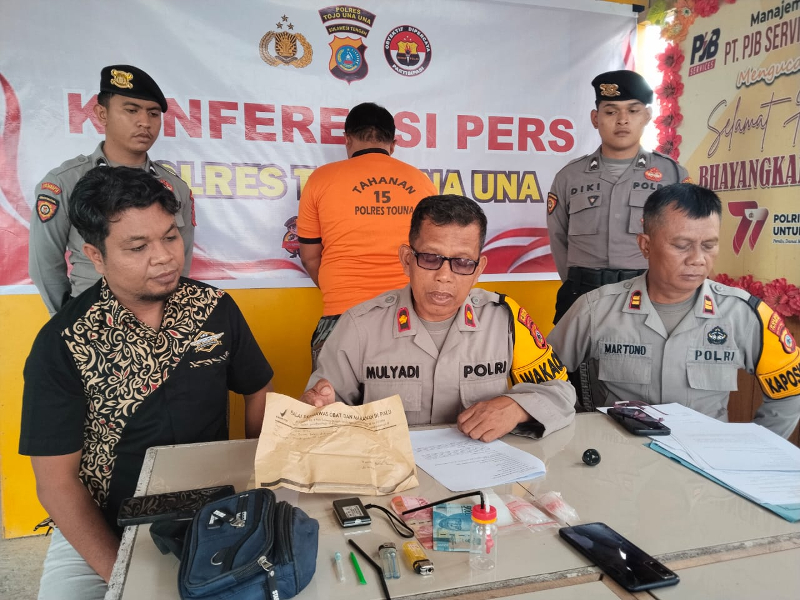 Polres Touna Tangkap Pelaku Narkoba, 7 Paket Sabu Diamankan
