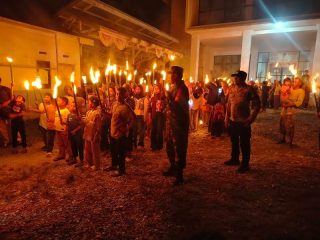 Polres Touna Siagakan Personel di Titik Padat, Kawal Tradisi Pawai Obor Sambut Ramadhan 1447 H
