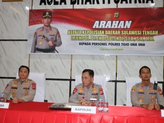 Sambut Kunjungan Kerja Kapolda Sulteng, Kapolres Tojo Una Una Tegaskan Komitmen Sinergitas dan Kondusifitas WWilaya